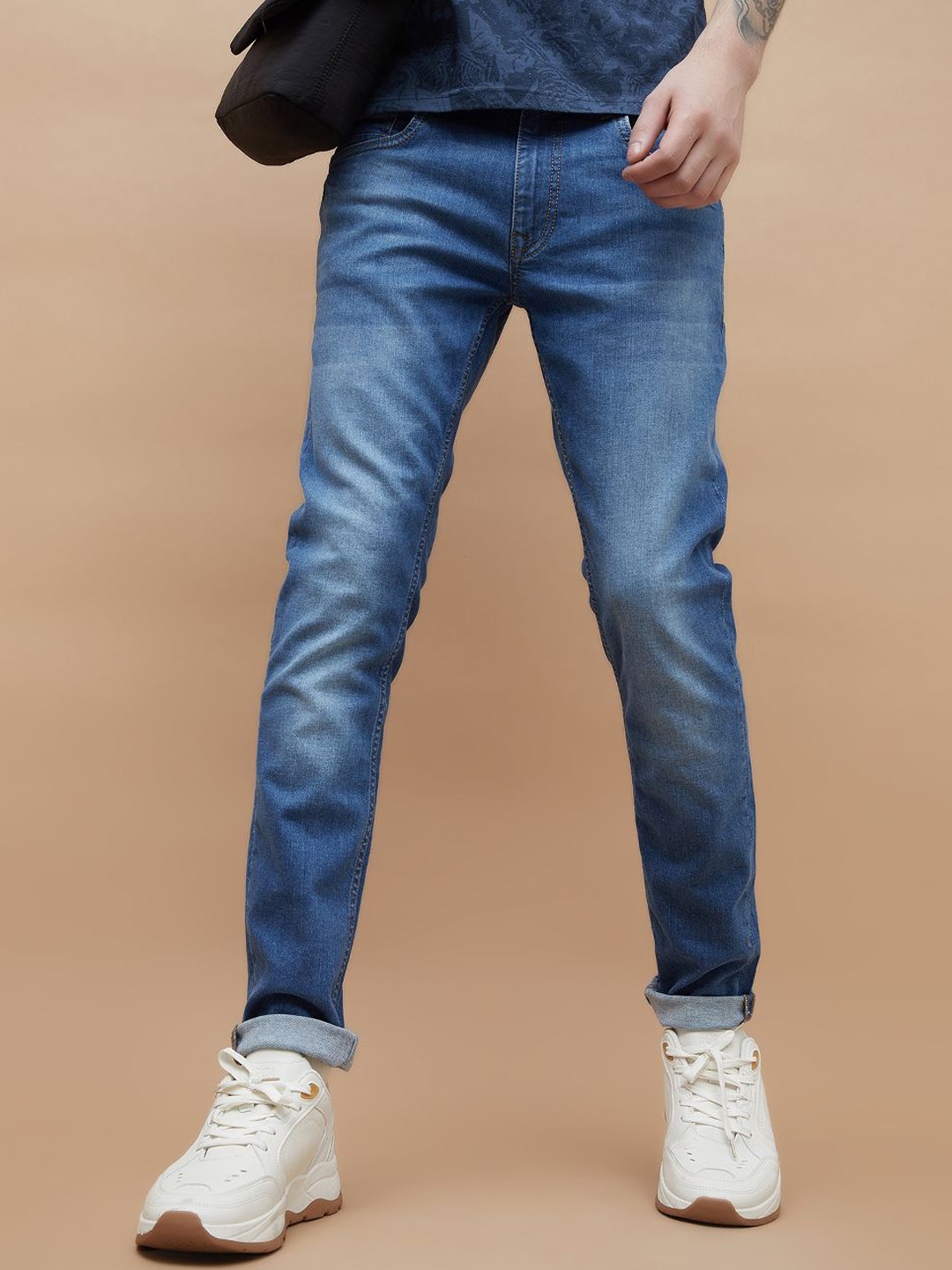 

Forca Men Mid-Rise Skinny Fit Jeans, Blue