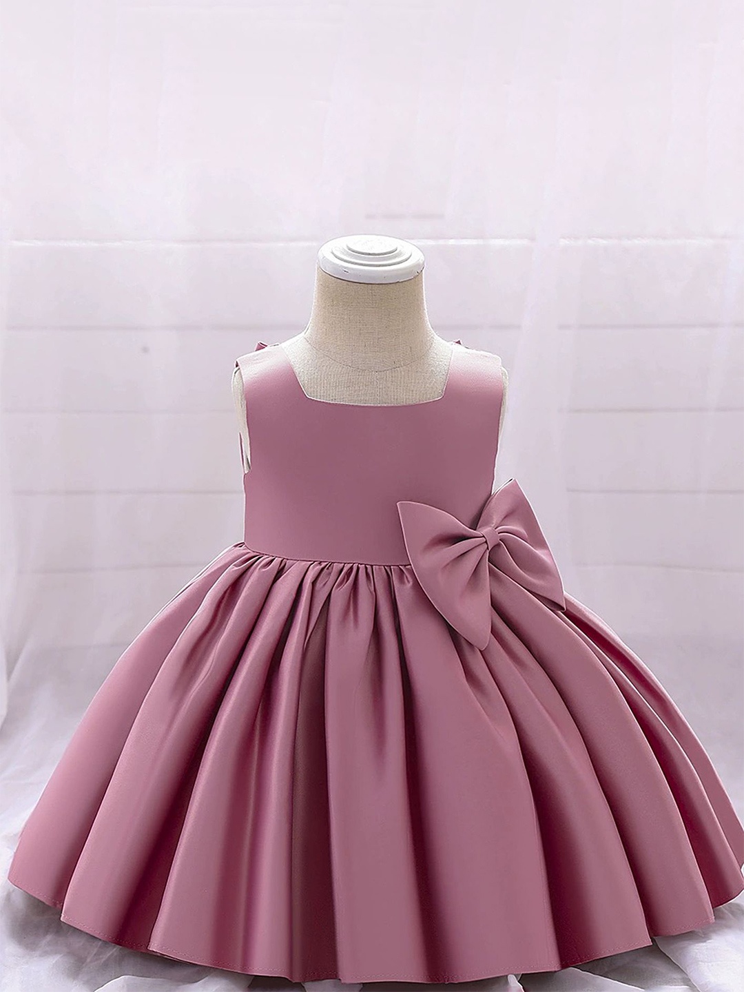 

LULU & SKY Halter Neck Fit & Flare Dress, Pink