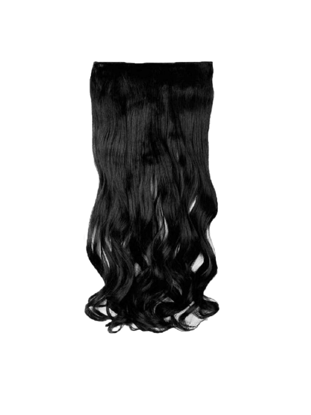 

camola deva Clip-In Ponytail Wavy Hair Extension - Black - 24 Inch