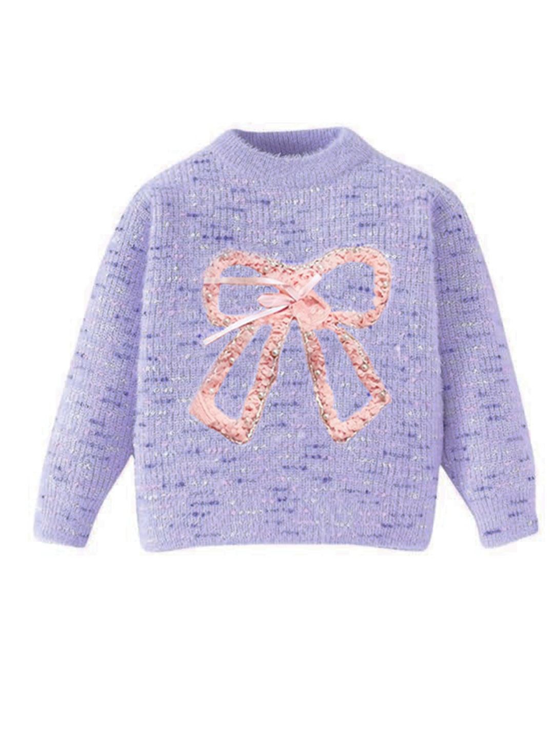 

Bold N Elegant Girls Self Design Pullover, Purple