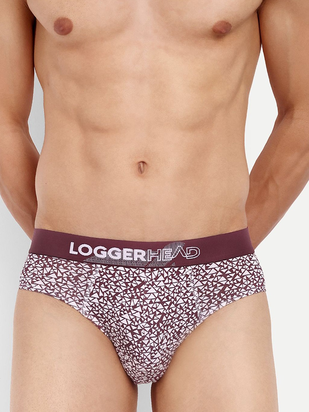 

LOGGERHEAD Printed Mid Rise Briefs - LHPB006-Wine-Wine, Purple