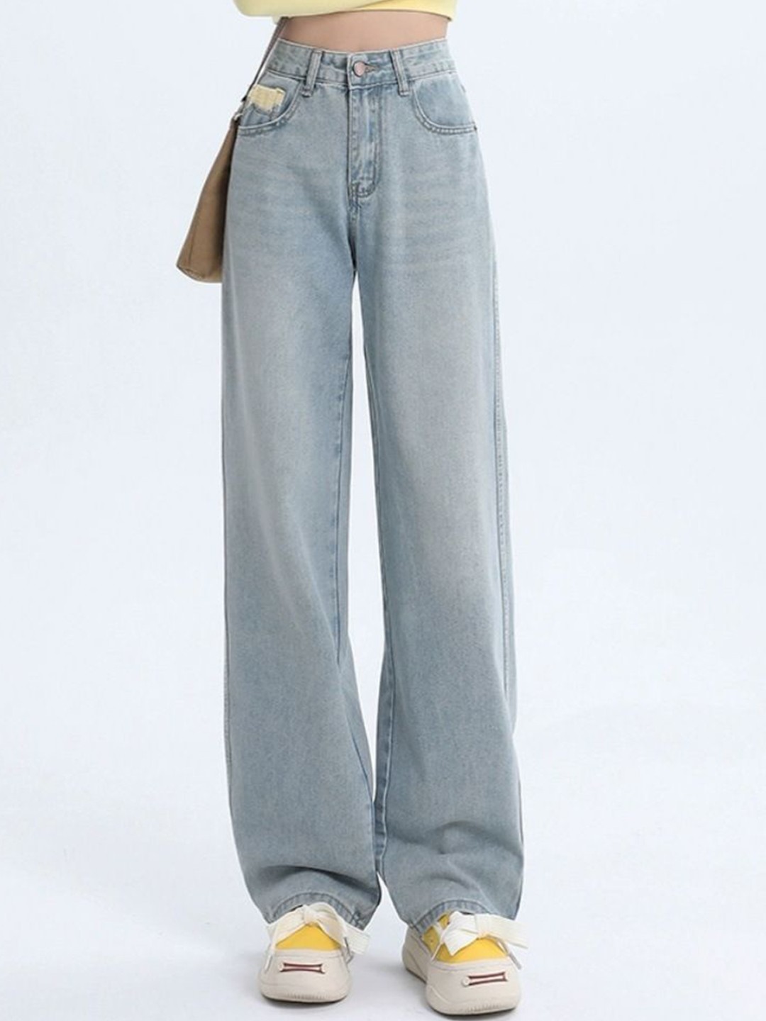 

DressBerry Women Straight Fit High-Rise Light Fade Jeans, Blue