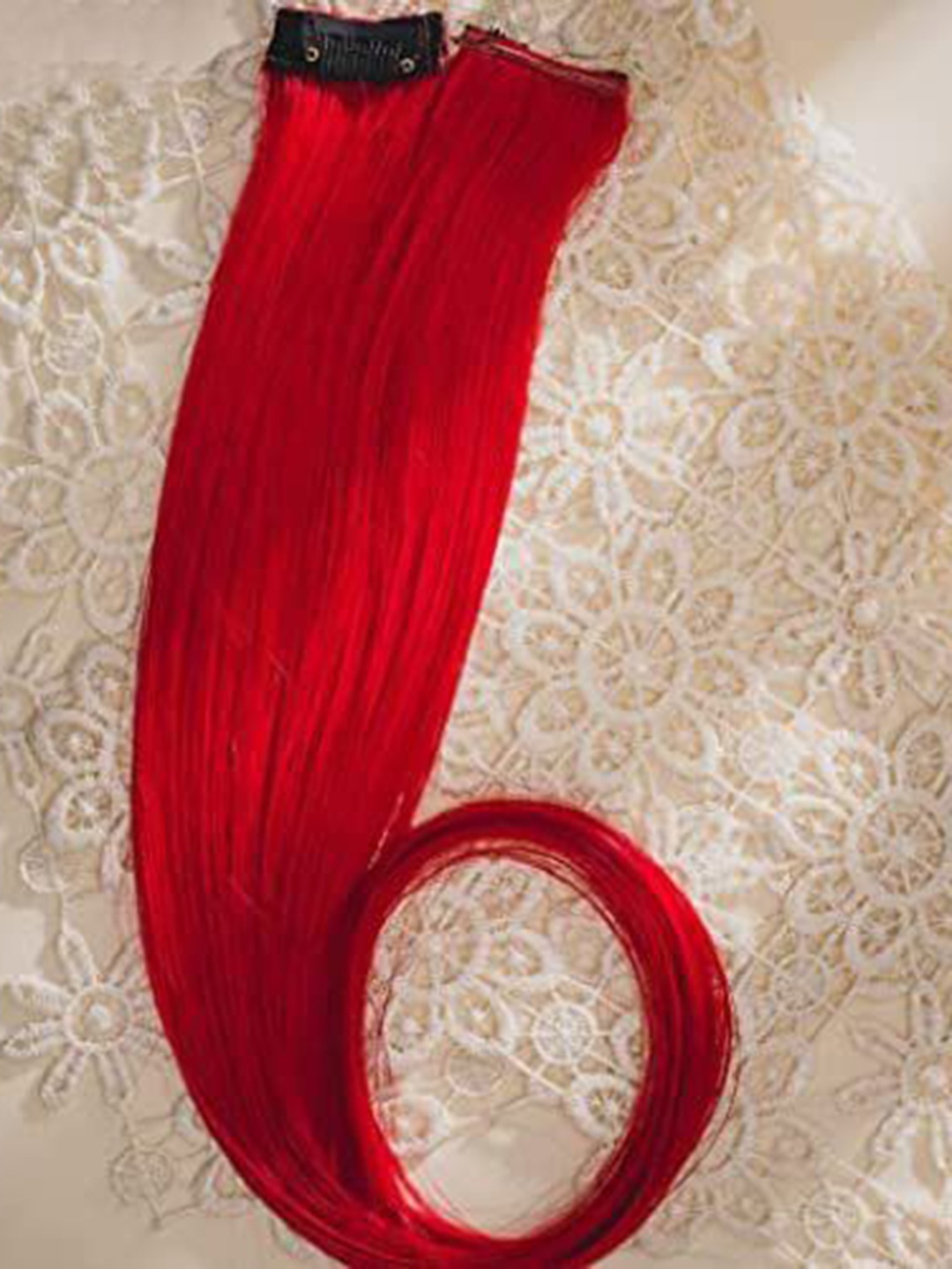

camola deva Clip-In Ponytail Straight Hair Extension - Red - 22 Inch