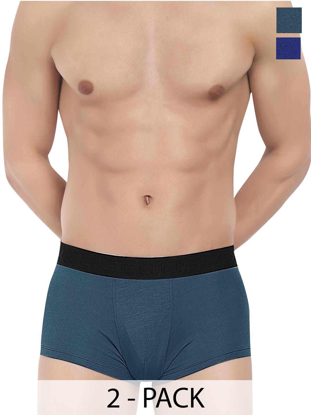 

LOGGERHEAD Pack Of 2 Cotton Short Trunks LHMT002-Blue-Royal Blue