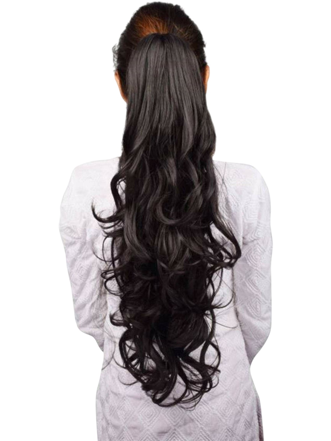 

camola deva Clip-In Curly Ponytail Hair Extension - Black - 45.72 cm