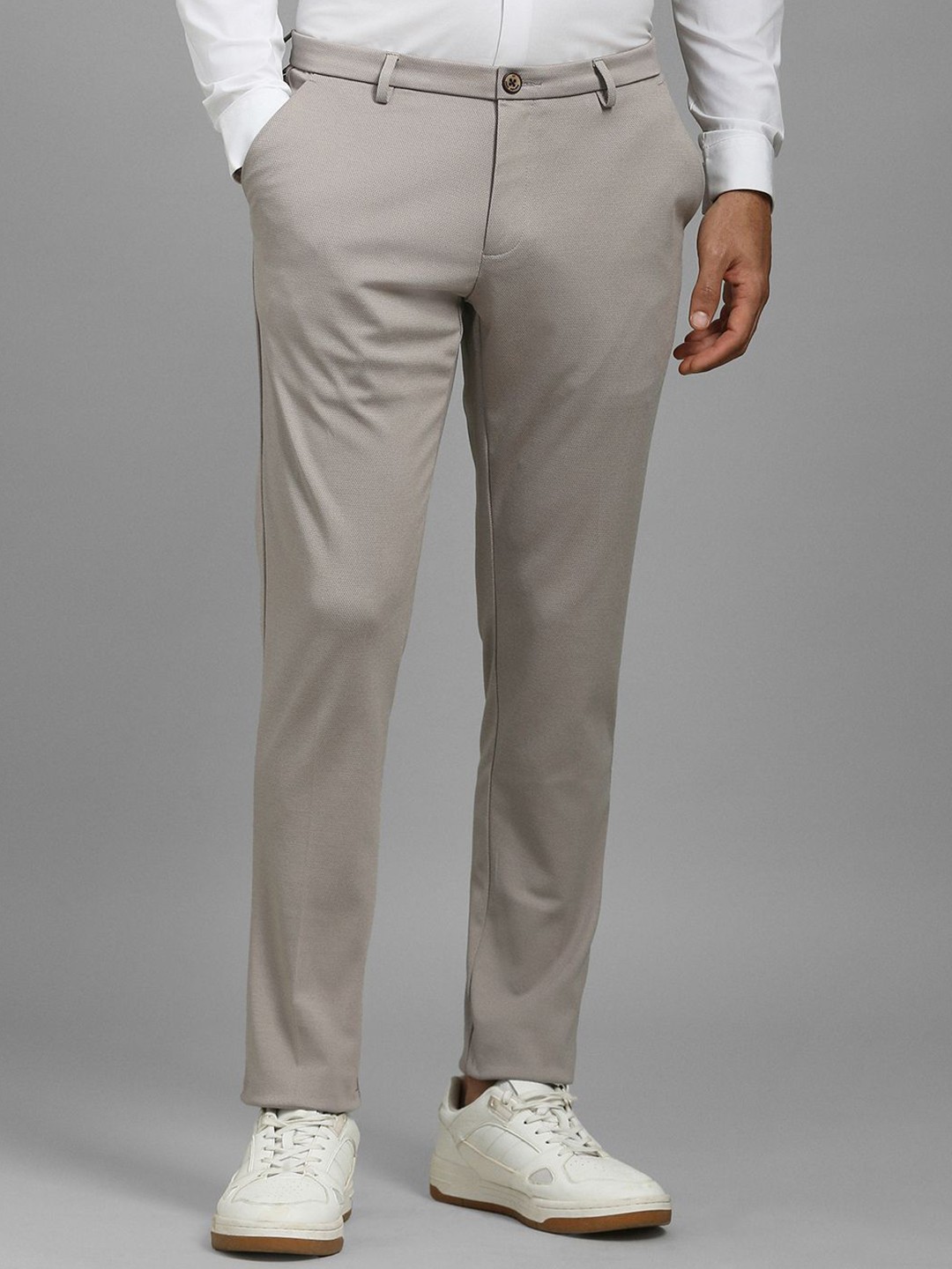 

Louis Philippe Men Slim Fit Trousers, Grey