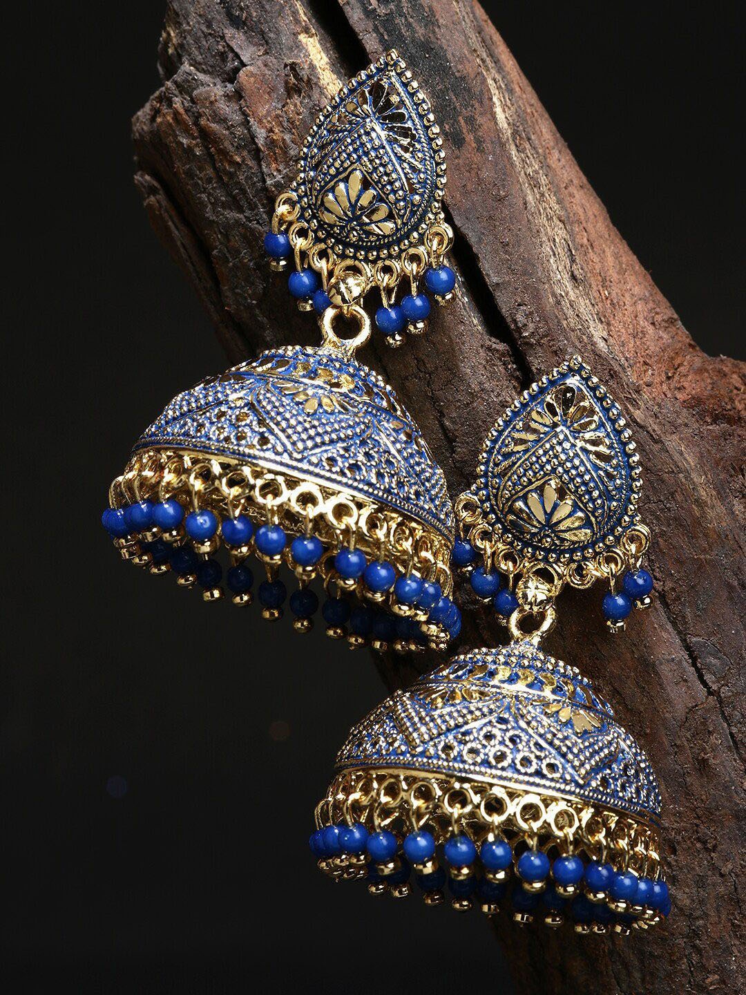 

Anouk Dome Shaped Jhumkas Earrings, Gold