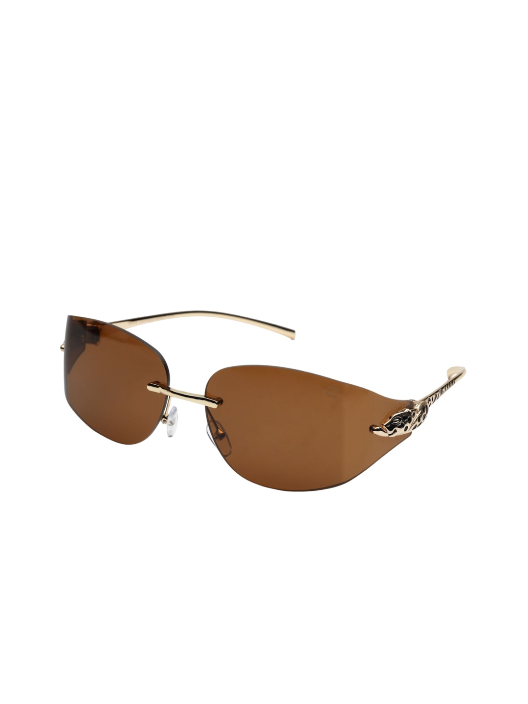 

HASHTAG EYEWEAR Men Square Sunglasses with Polarised and UV Protected Lens ICE-S2799-C2, Brown