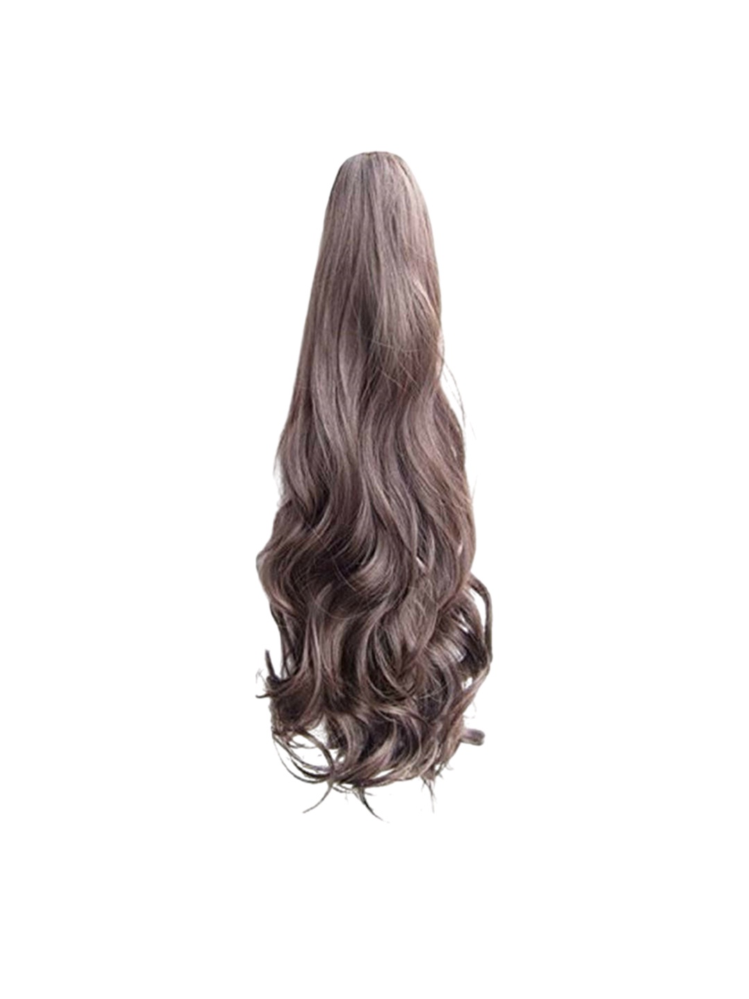 

camola deva Clip In Wavy Ponytail Hair Extension- Brown- 20 Inch