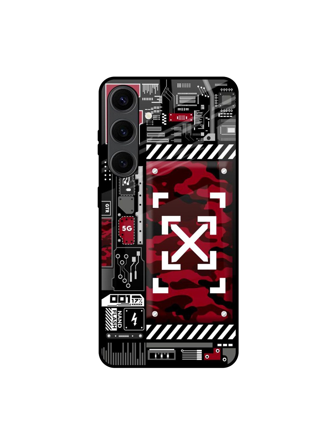 

QRIOH Technology Art Printed Samsung Galaxy S24 Plus Back Case, Black