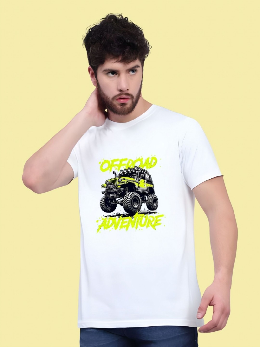 

THE BEETEL HOUSE Men Drop-Shoulder Sleeves T-shirt, White