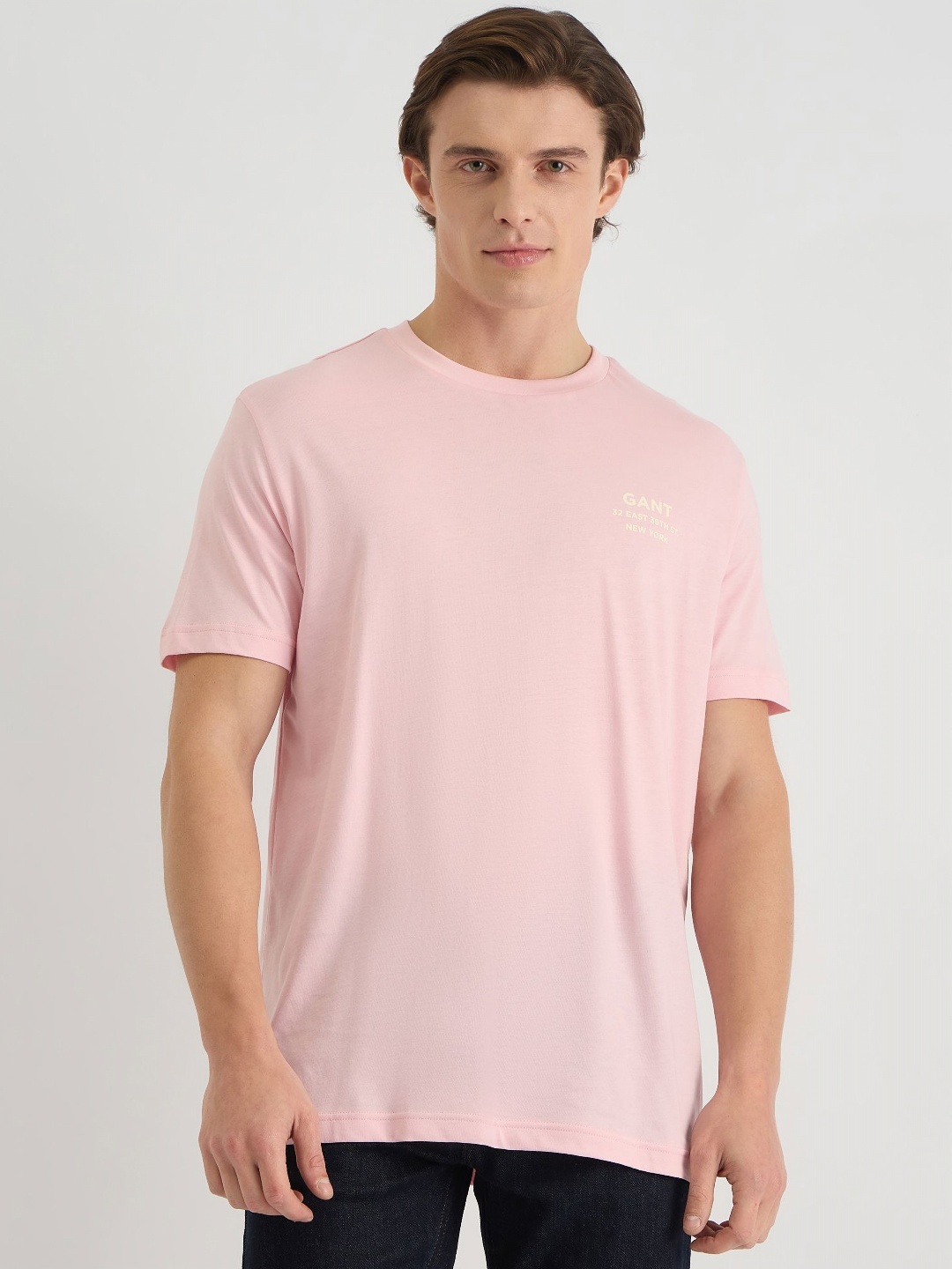 

GANT Men Pure Cotton Pockets T-shirt, Pink