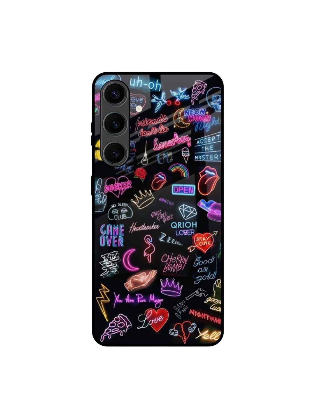 

QRIOH Accept The Mystery Printed Samsung Galaxy S24 Plus Back Case, Black