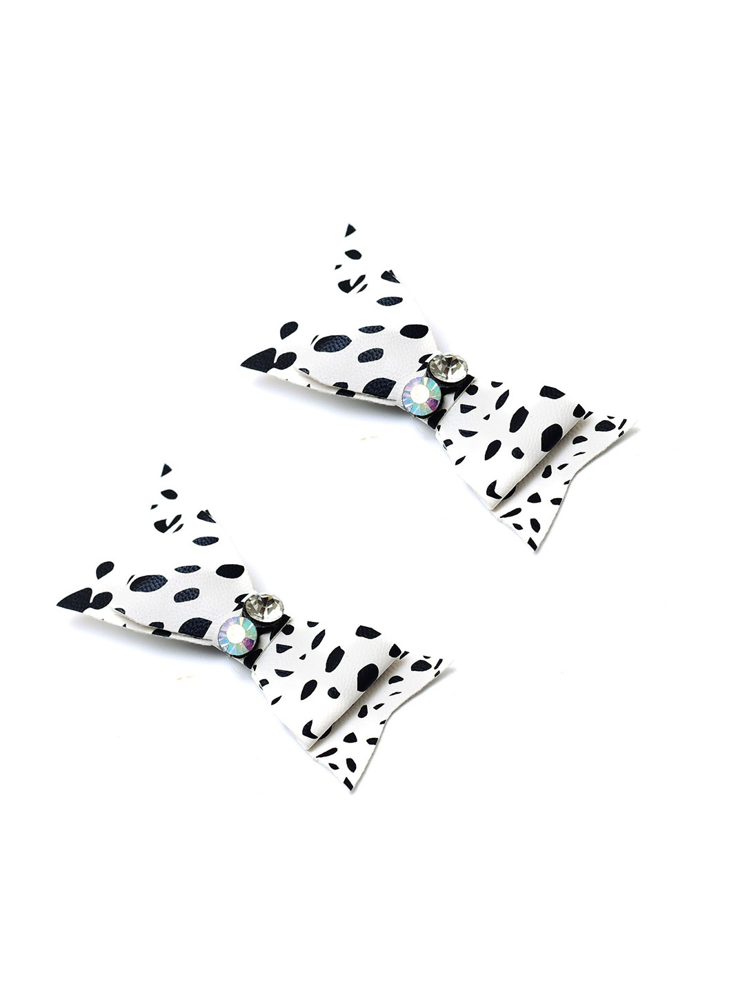 

Daizy Girls Set Of 2 Animal Print Bow Hairclip, White