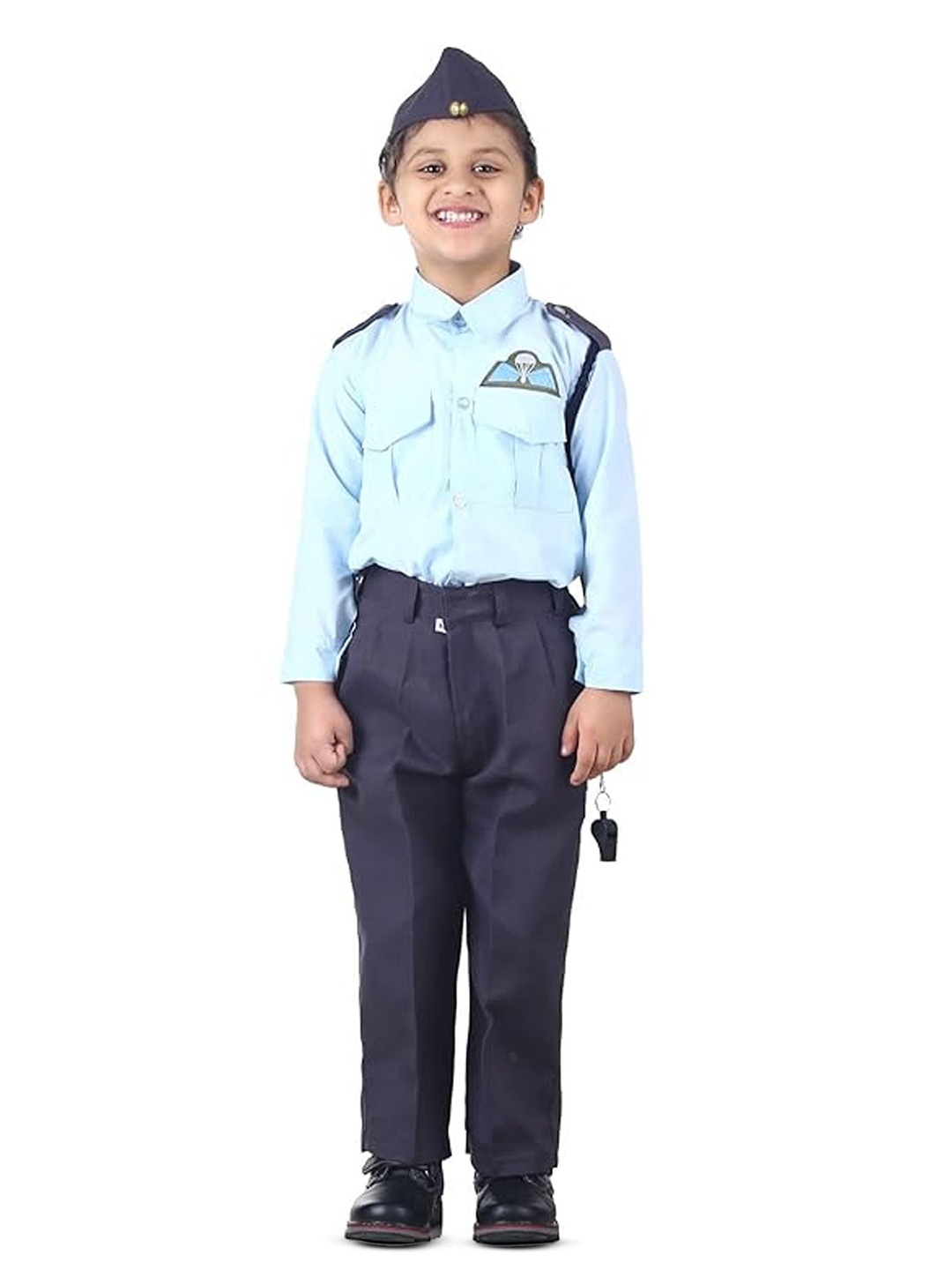 

itsmycostume Kids Airforce Costume Set Shirt With Trouser, Blue
