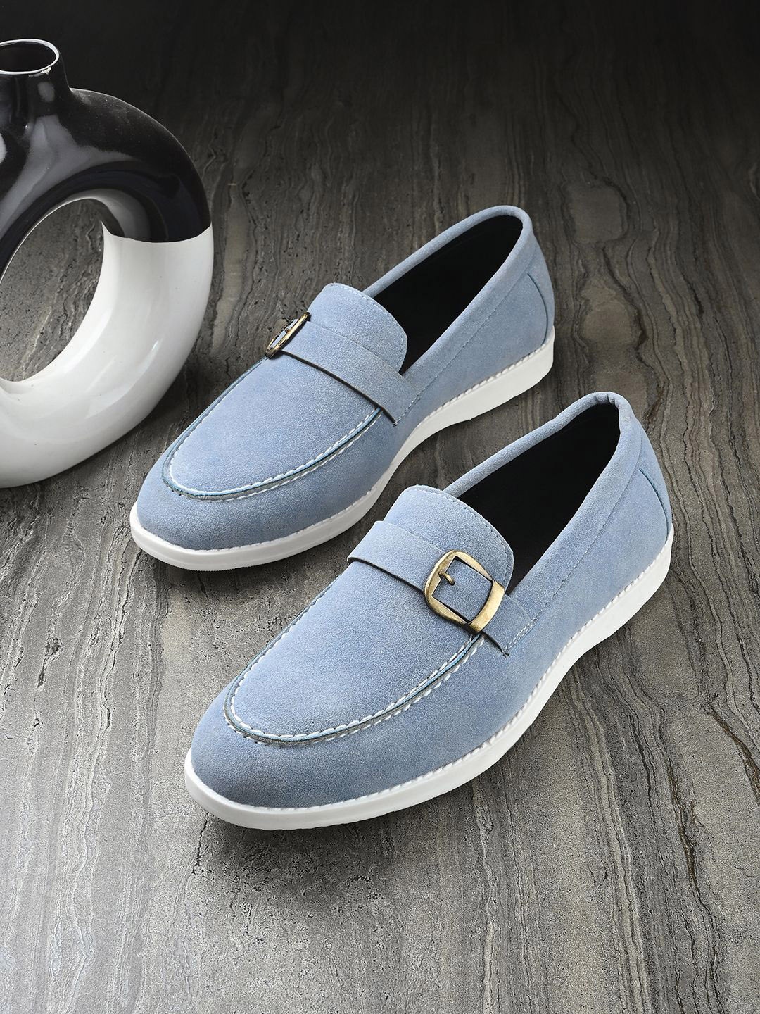 

Mast & Harbour Men Suede Loafers, Blue