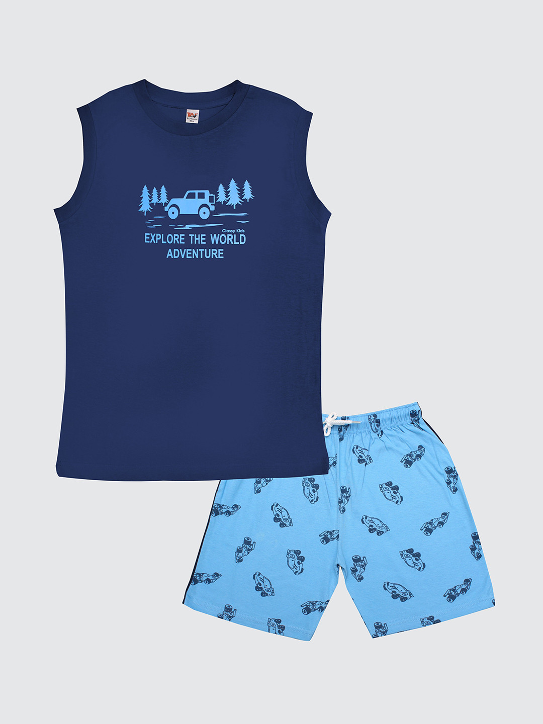 

Tee Weavers Boys Printed Night suit, Navy blue