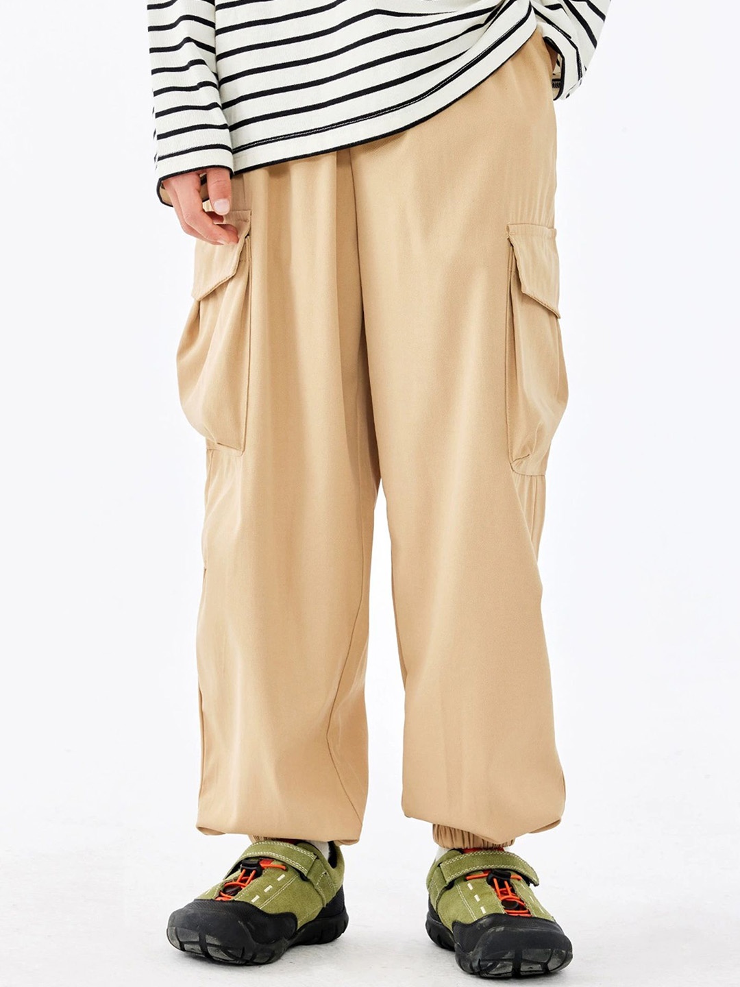 

LULU & SKY Kids Straight Fit High-Rise Trousers, Khaki