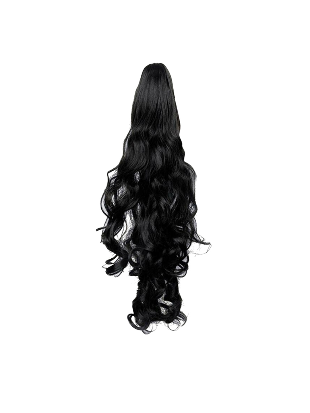 

camola deva Wavy Clip-In Hair Extension - Black- 20 Inch