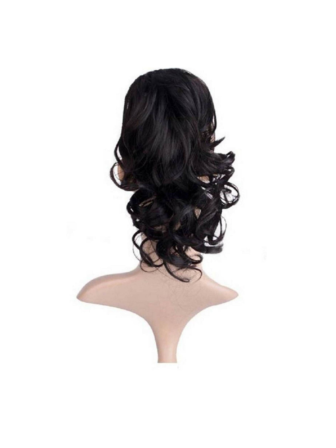 

camola deva Clip-In Wavy Ribbon Ponytail Hair Extension - Black - 18 Inch