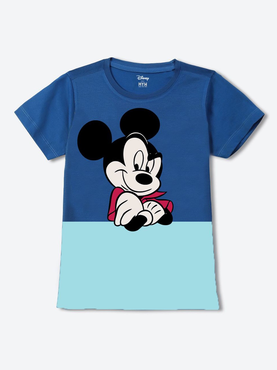 

Wear Your Mind Boys Mickey Mouse Printed T-shirt, Blue