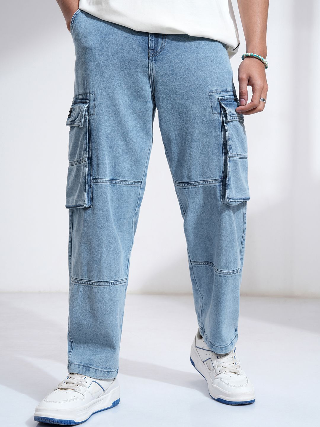 

HIGHLANDER Men Light Fade Stretchable Jeans, Blue
