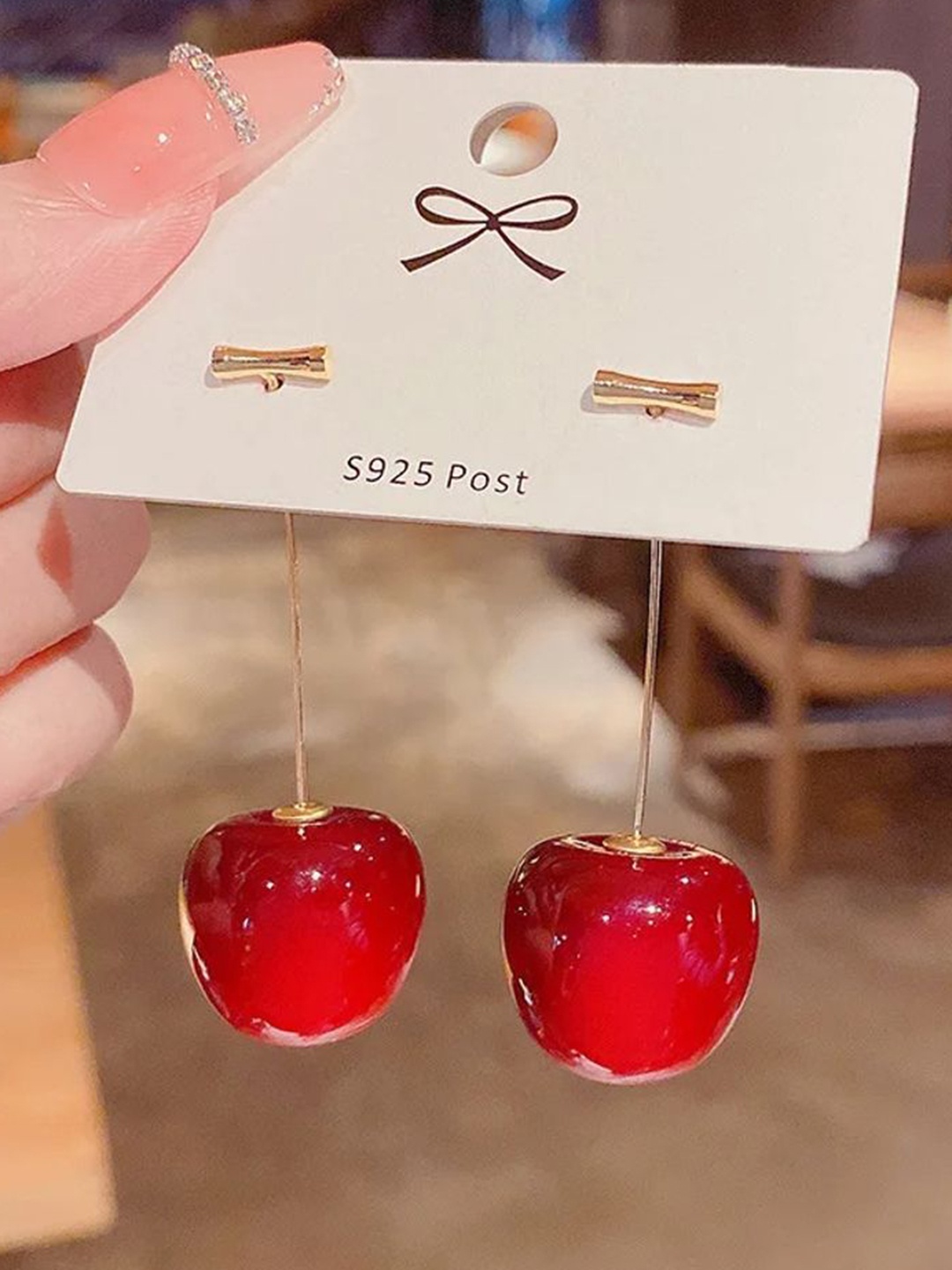 

Celestique Gold-Plated Contemporary Korean Drop Earrings