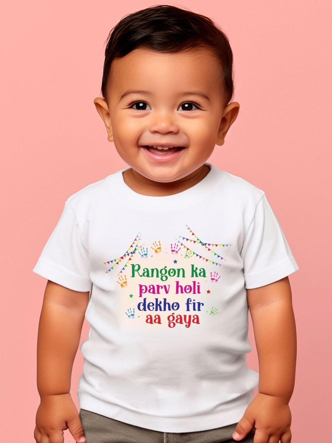 

KNITROOT Kids Printed Sublimation Applique T-shirt, White