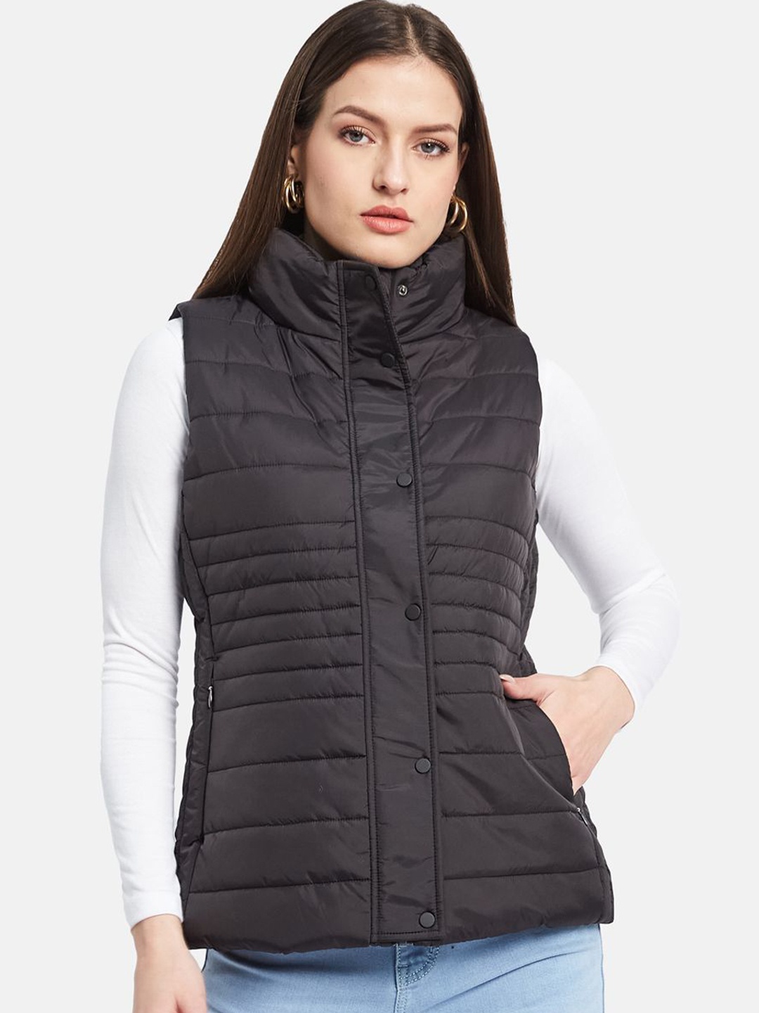 

METTLE Women Padded Jacket, Black
