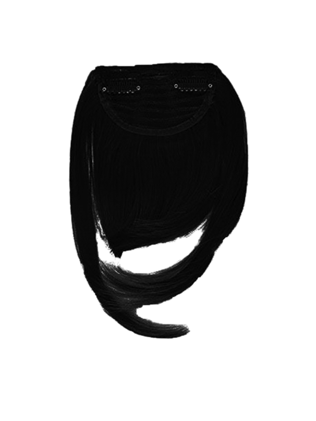 

camola deva Clip-In Fringe Bangs Straight Hair Extension - Black - 20 Inch