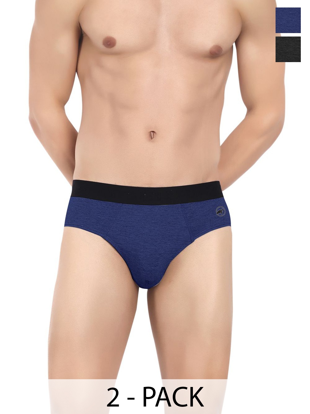 

LOGGERHEAD Pack Of 2 Cotton Hipster Briefs LHFB004-Black-Navy