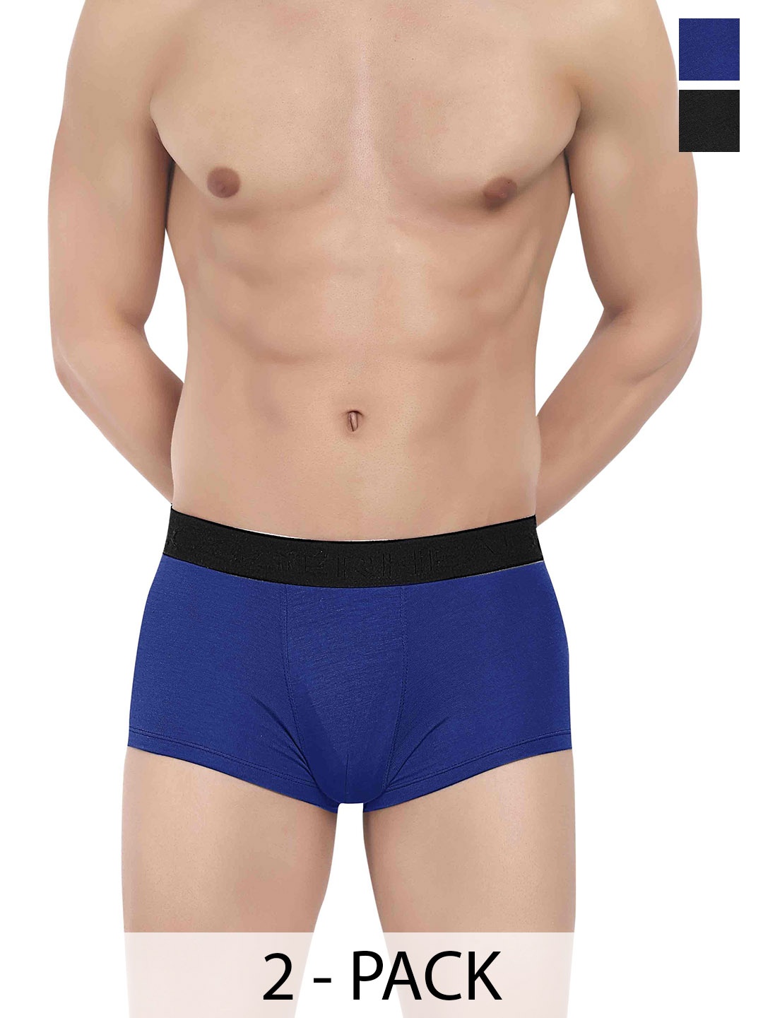 

LOGGERHEAD Pack Of 2 Cotton Short Trunks LHMT002-Black-Blue