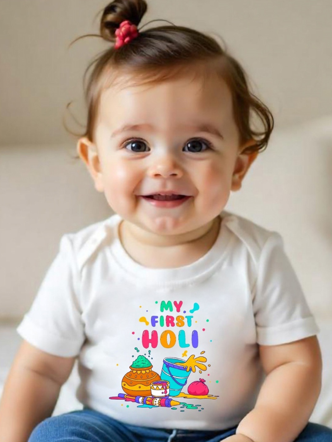 

KNITROOT Kids Printed Sublimation Applique T-shirt, White