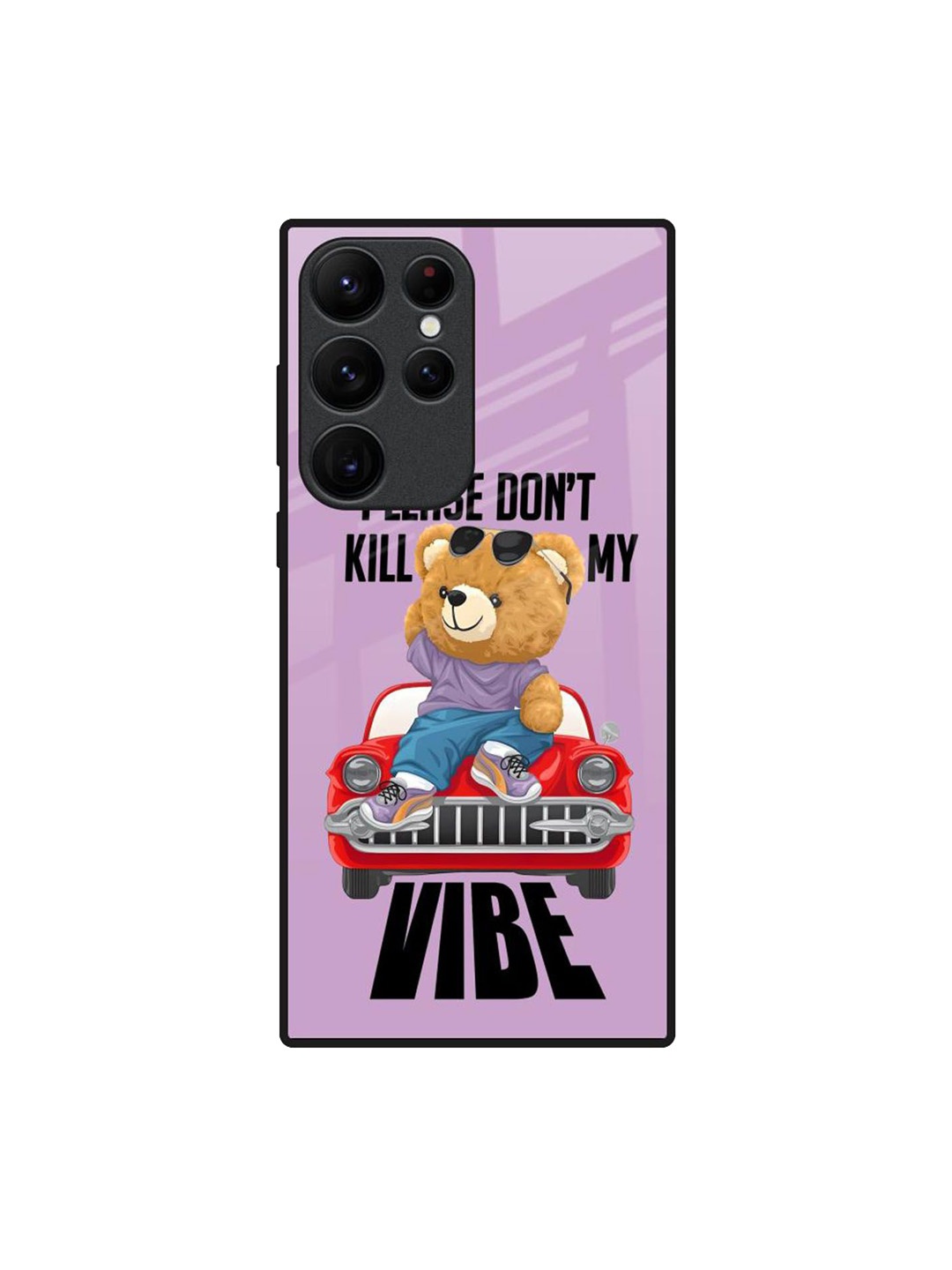 

QRIOH Don't Kill My Vibe Printed Samsung Galaxy S22 Ultra Back Case, Purple