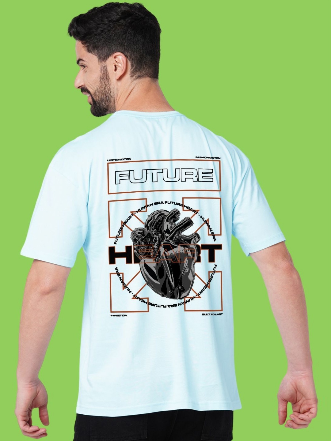 

Wear Your Opinion Men Graphic Printed Round Neck Cotton Relaxed Fit T-shirt, Turquoise blue