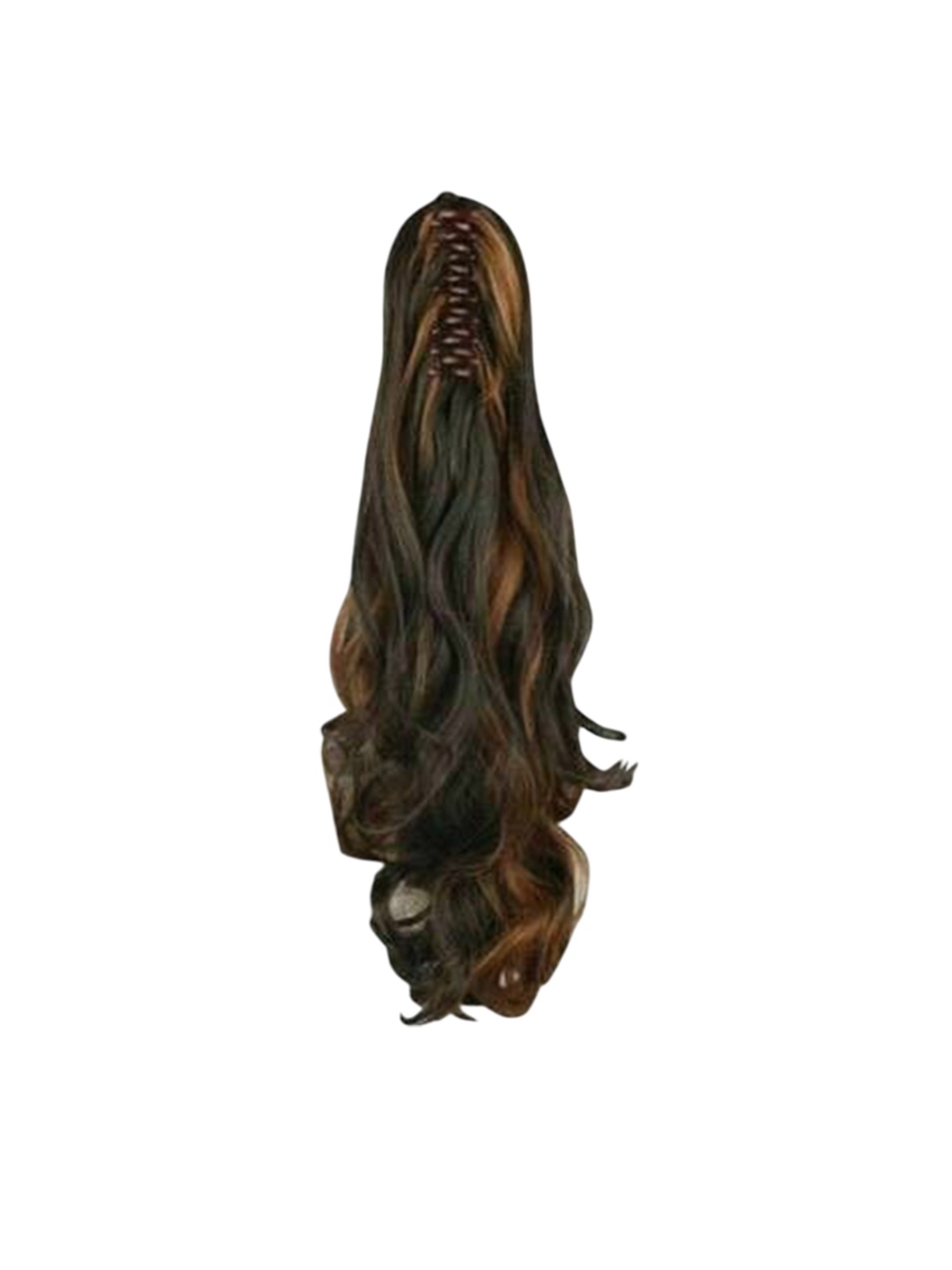 

camola deva Clip-In Ponytail Wavy Hair Extension - Brown - 20 Inch
