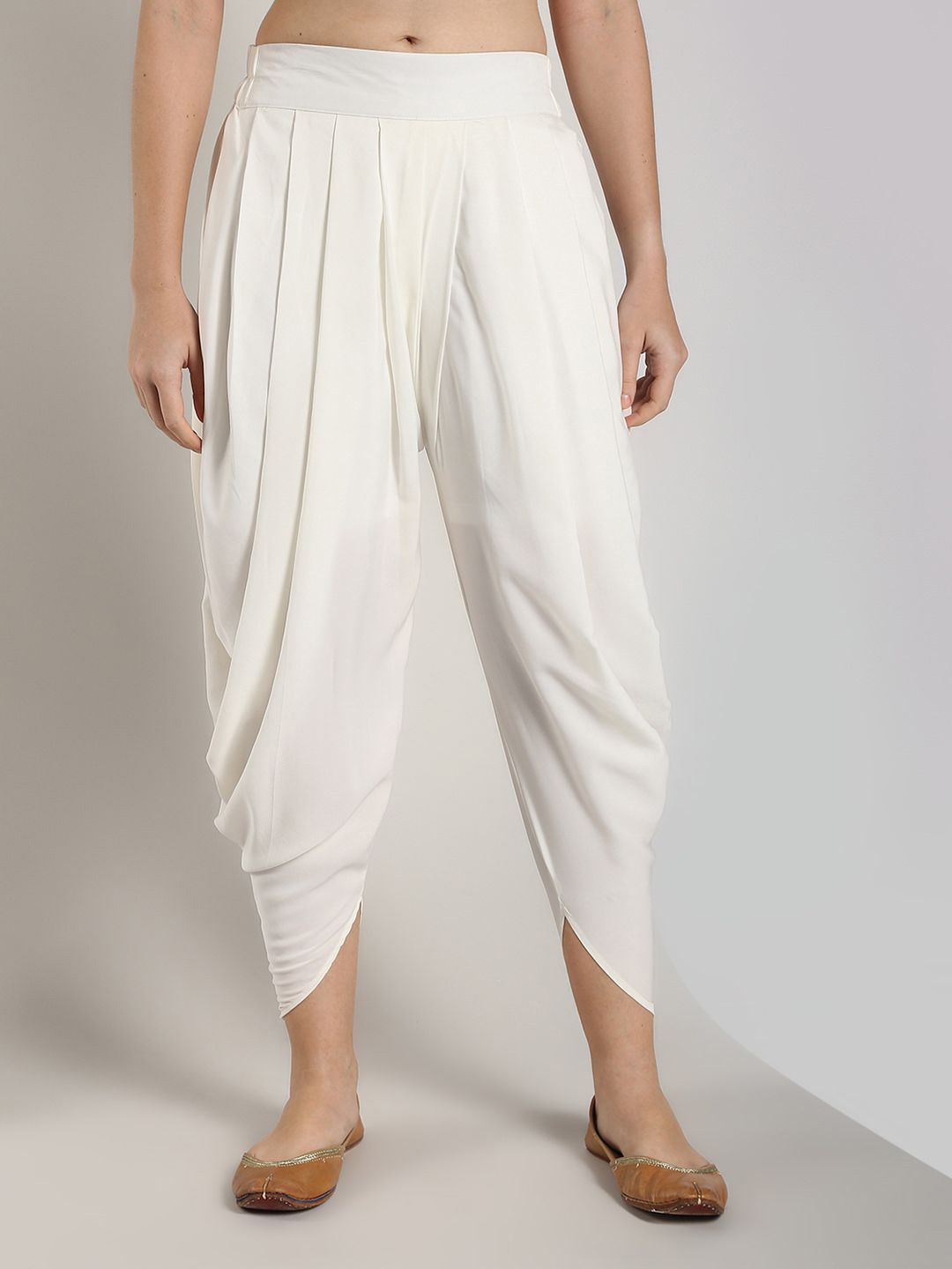 

Abhishti Women Pleated Jodhpuris Trousers, White