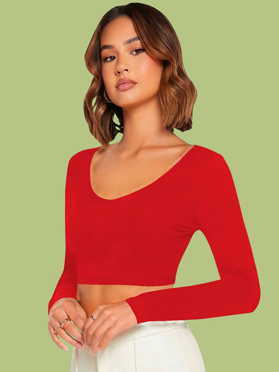 

Dream Beauty Fashion Crop Top, Red