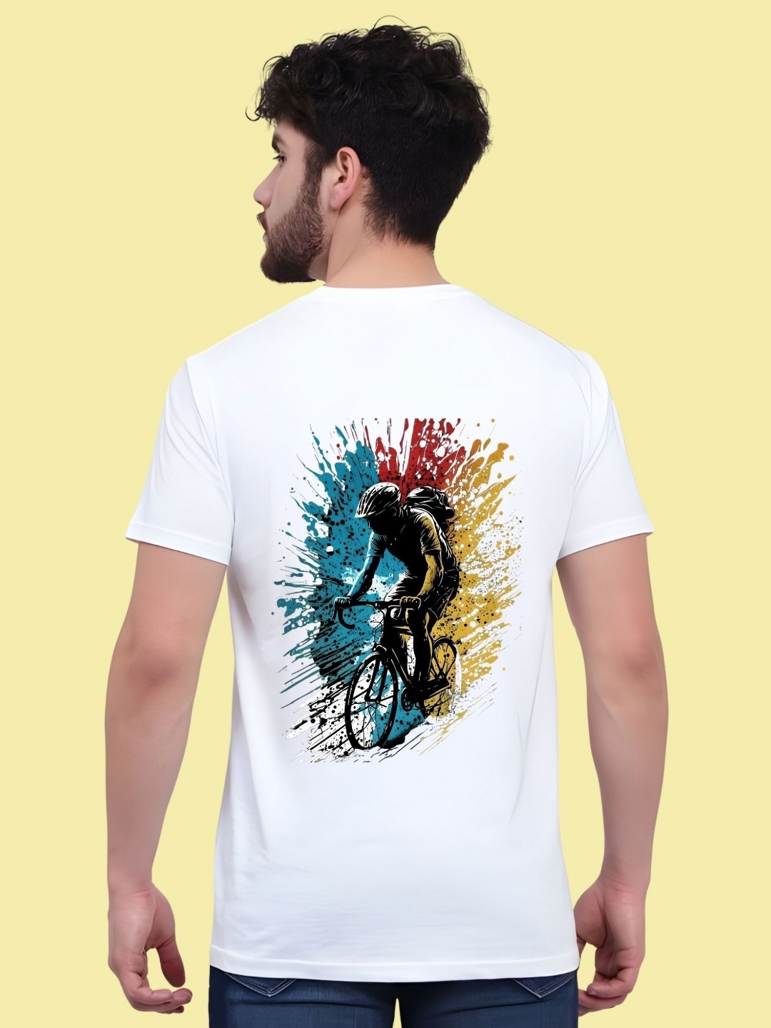 

THE BEETEL HOUSE Men Drop-Shoulder Sleeves T-shirt, White