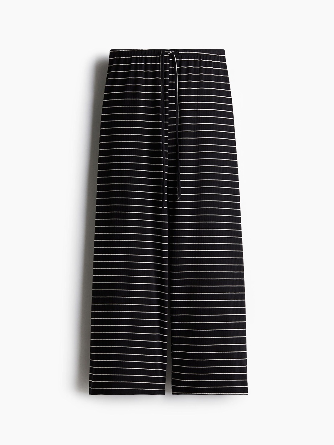 

H&M Women Wide Jersey Trousers, Black