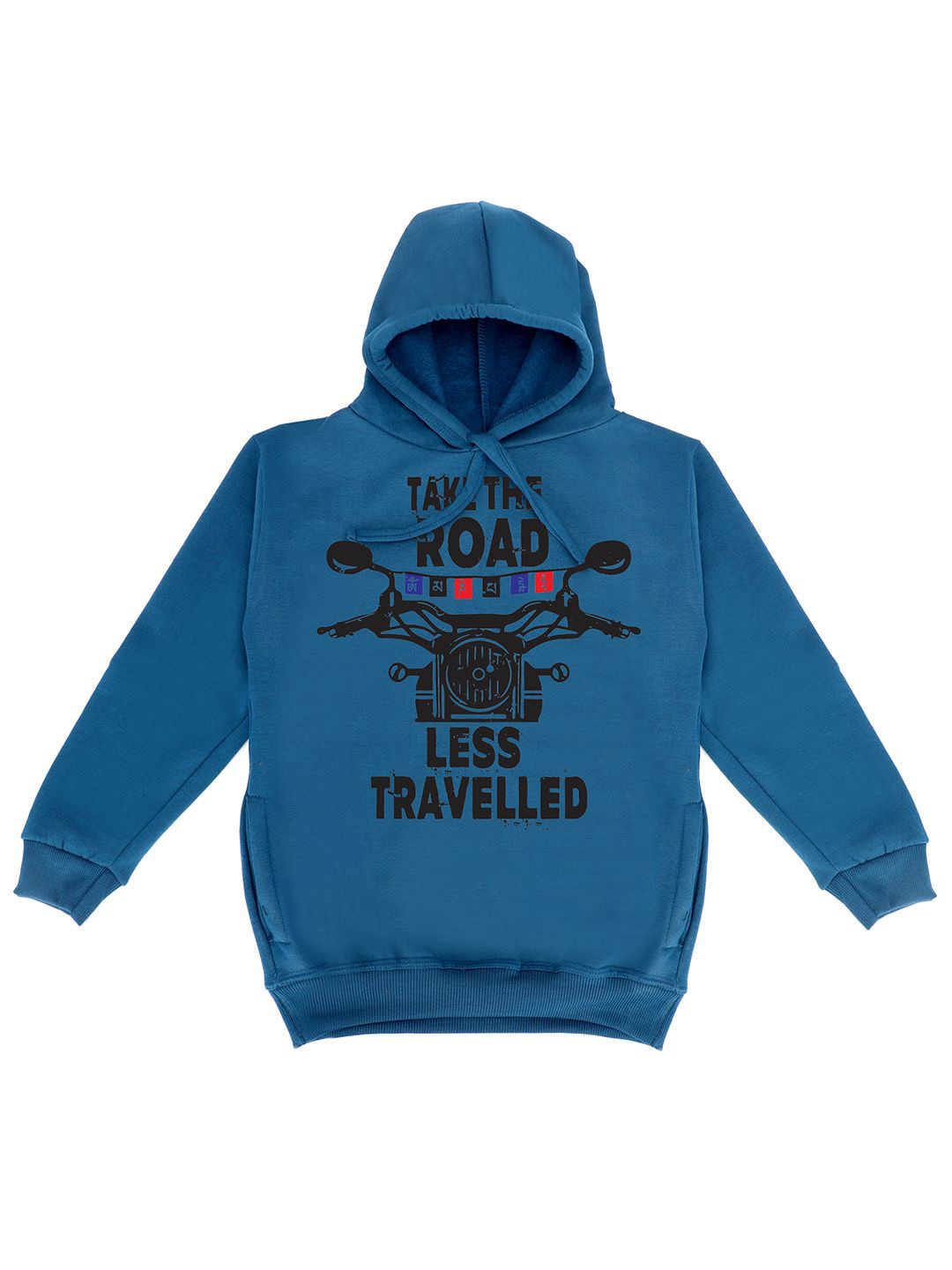 

Fabvio Plus Kids Typography Printed Hooded Sweatshirt, Blue