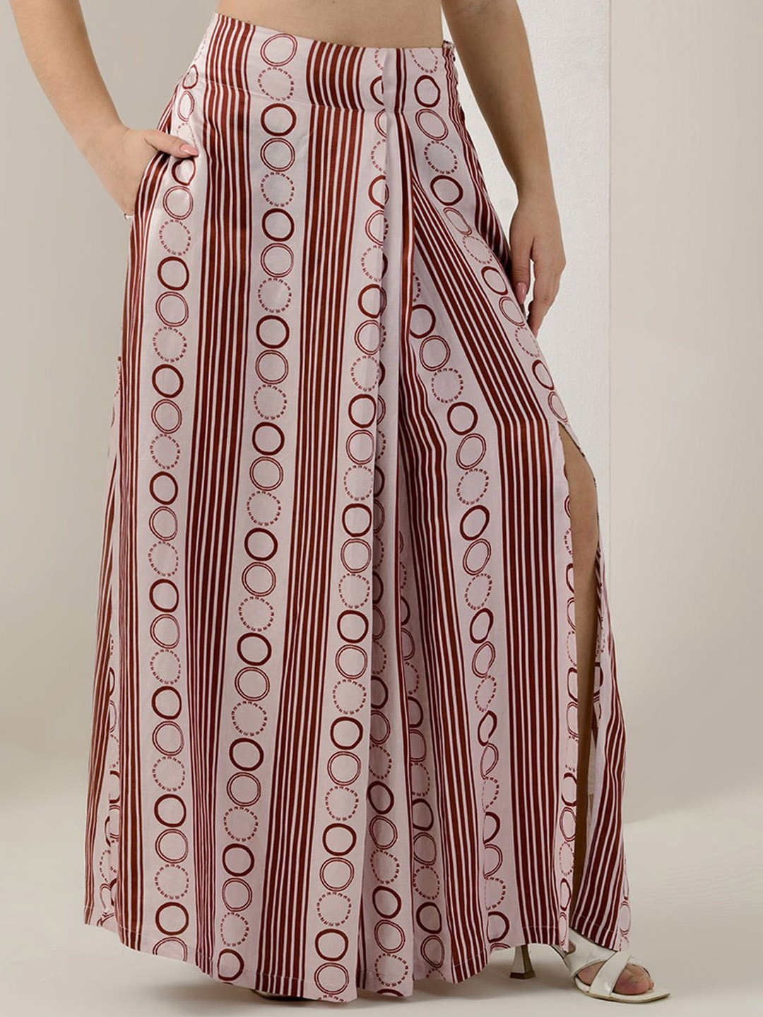 

First Resort by Ramola Bachchan Printed Maxi Skirt, Pink