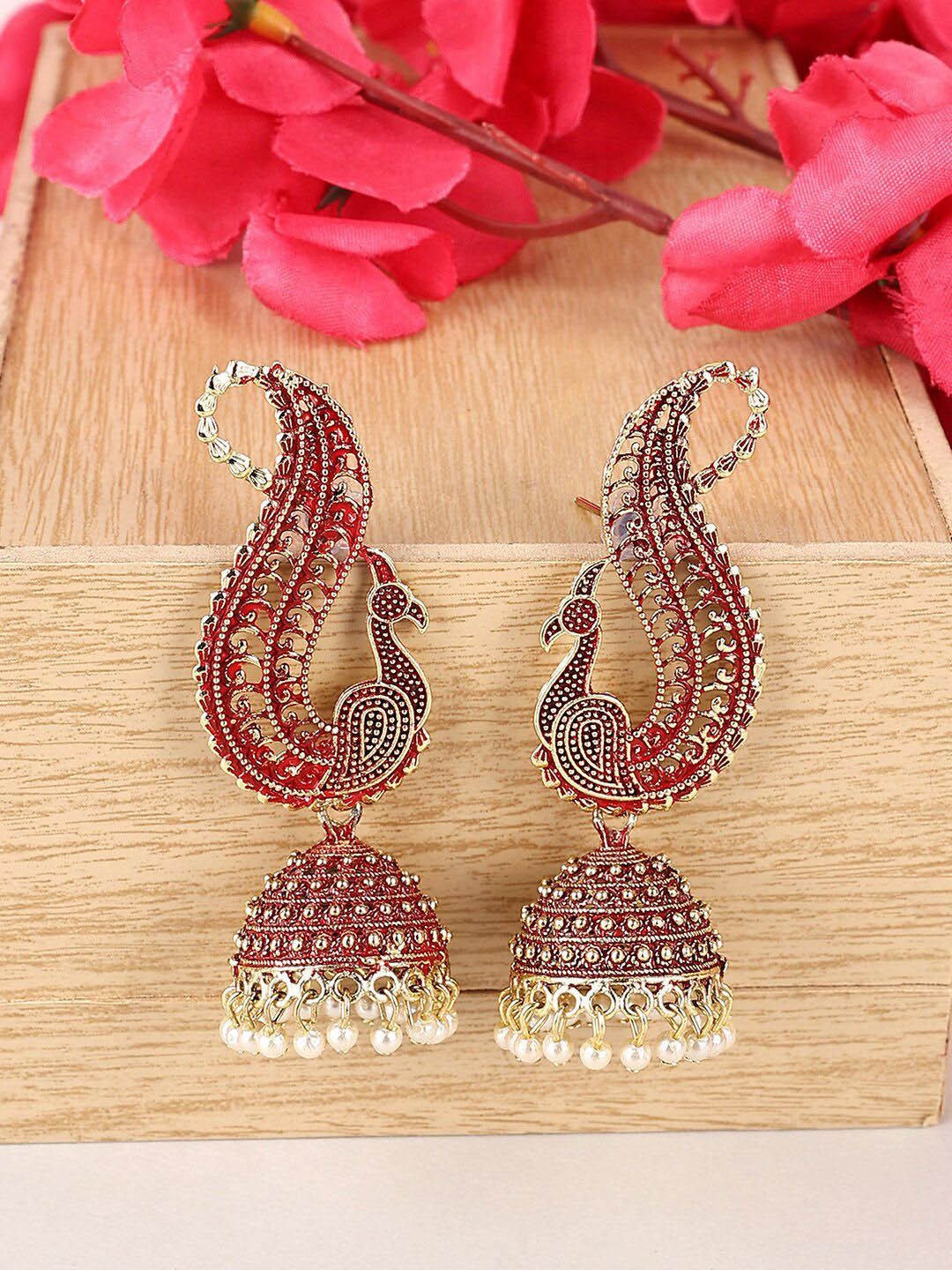 

Anouk Gold Plated Dome Shaped Jhumkas Earrings