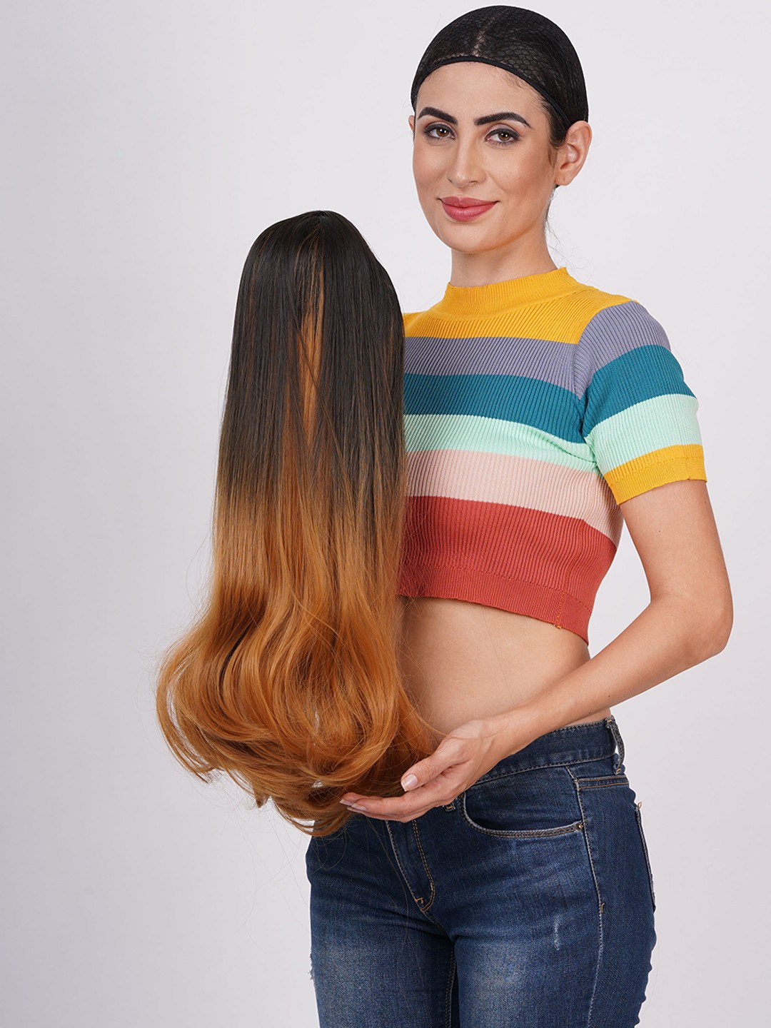 

camola deva Halo Toupee Straight Hair Extension - Brown - 30 Inch