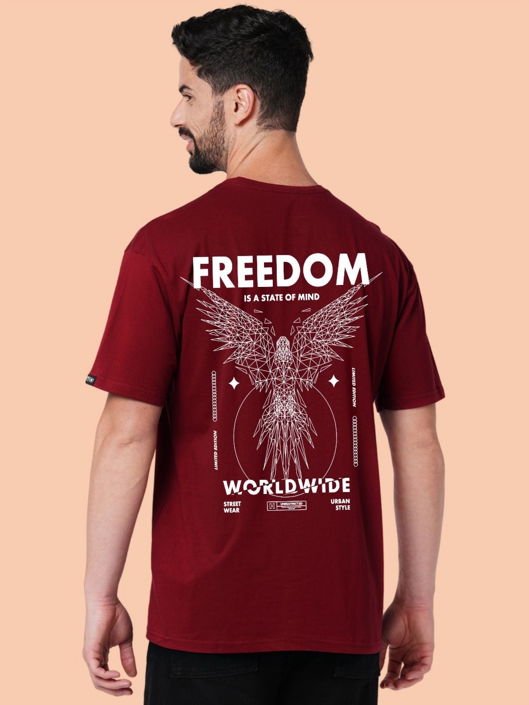 

Wear Your Opinion Men Graphic Printed Round Neck Cotton Relaxed Fit T-shirt, Maroon