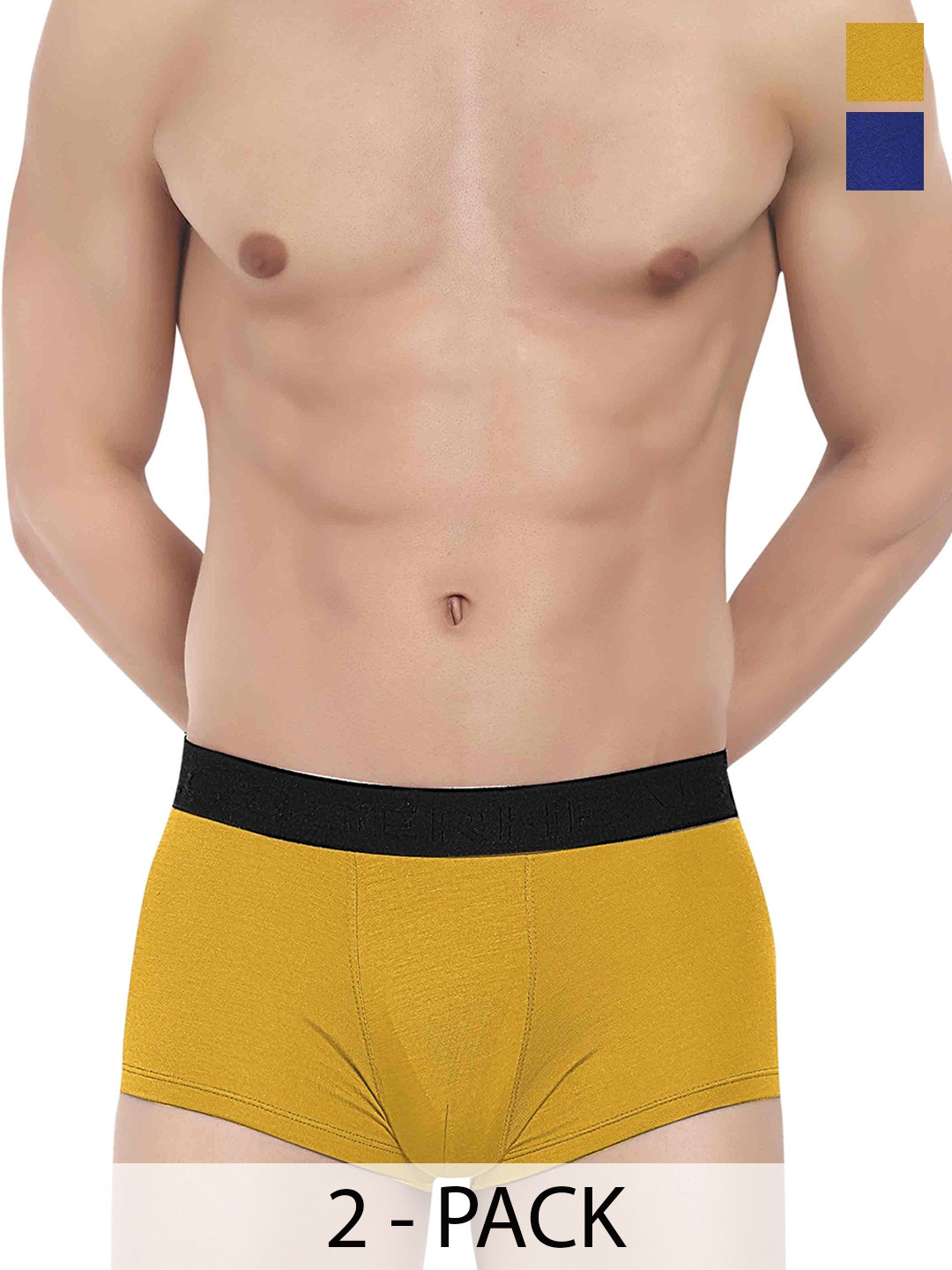 

LOGGERHEAD Men Pack Of 2 Cotton Short Trunks LHMT002, Blue