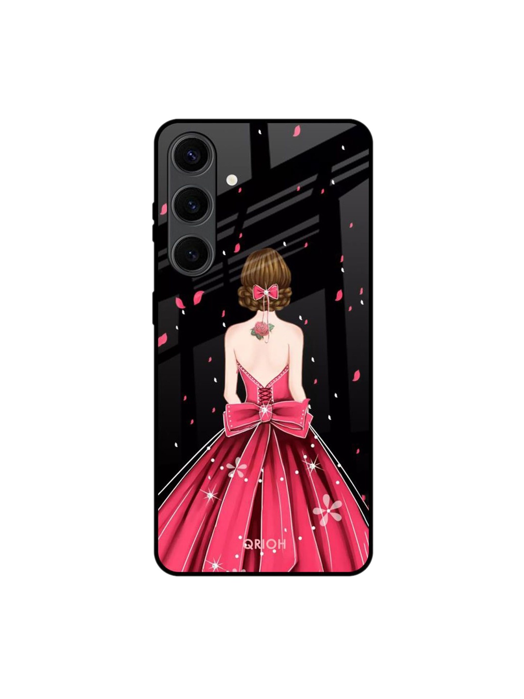 

QRIOH Fashion Princess Printed Samsung Galaxy S24 Plus Back Case, Black