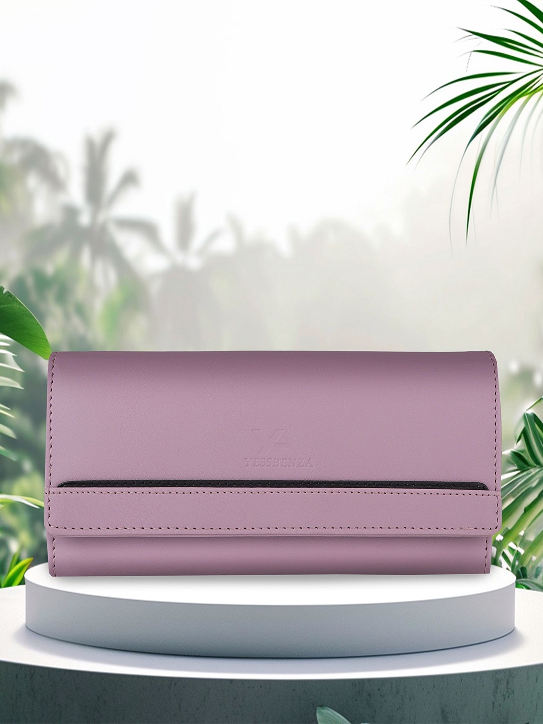 

YESSBENZA Textured Envelope Clutch, Purple