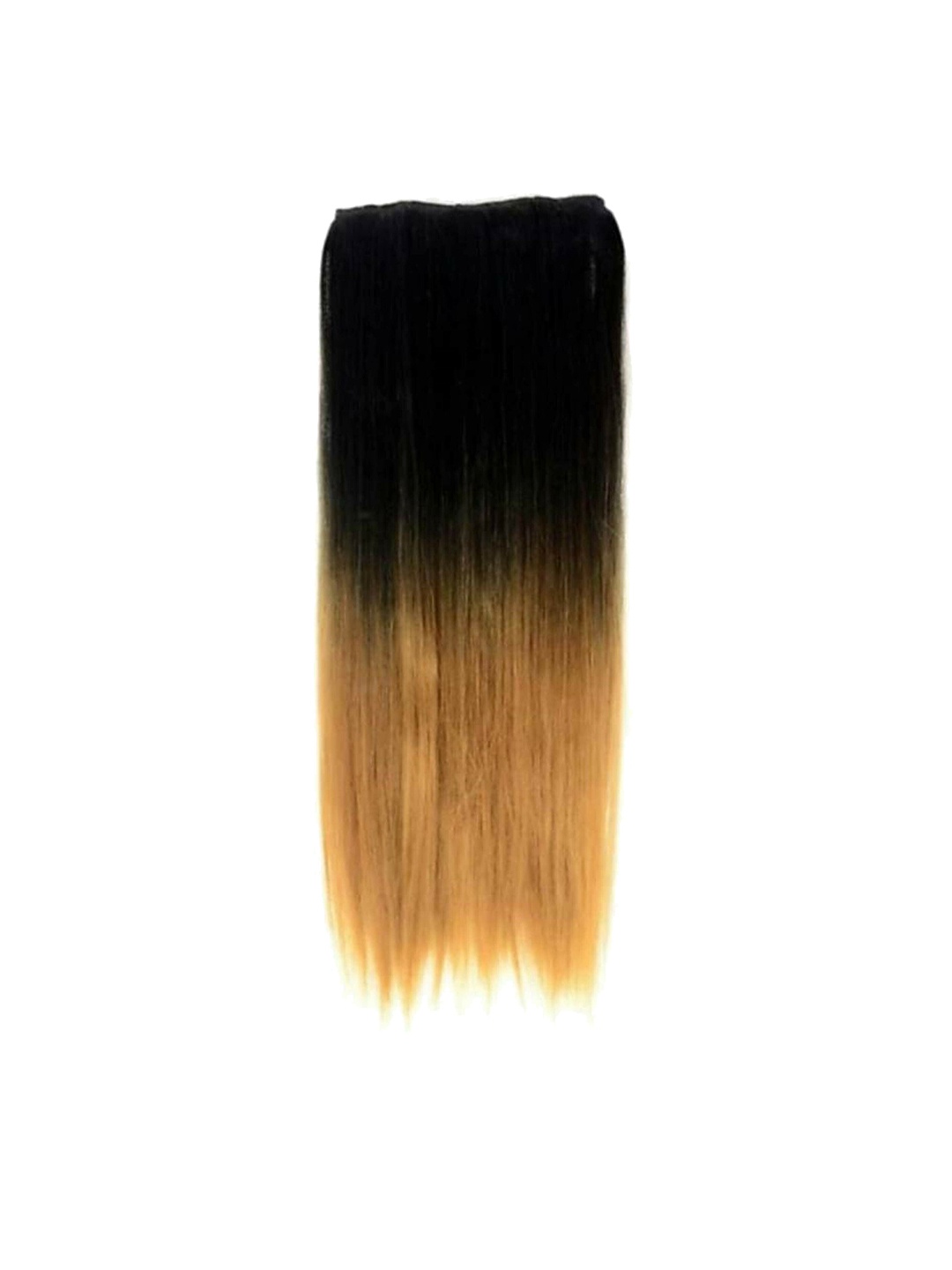 

camola deva Clip-In Ombre Highlight Straight Hair Extension - Golden - 24 Inch, Gold