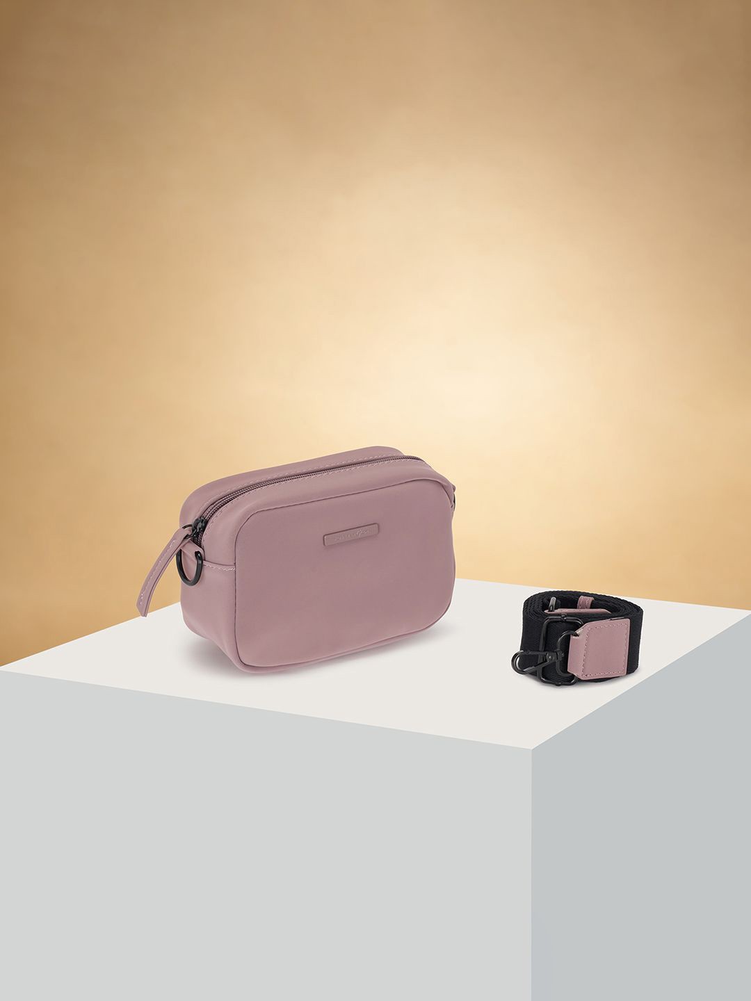 

Forever Glam by Pantaloons Women Solid Structured Sling Bag, Purple
